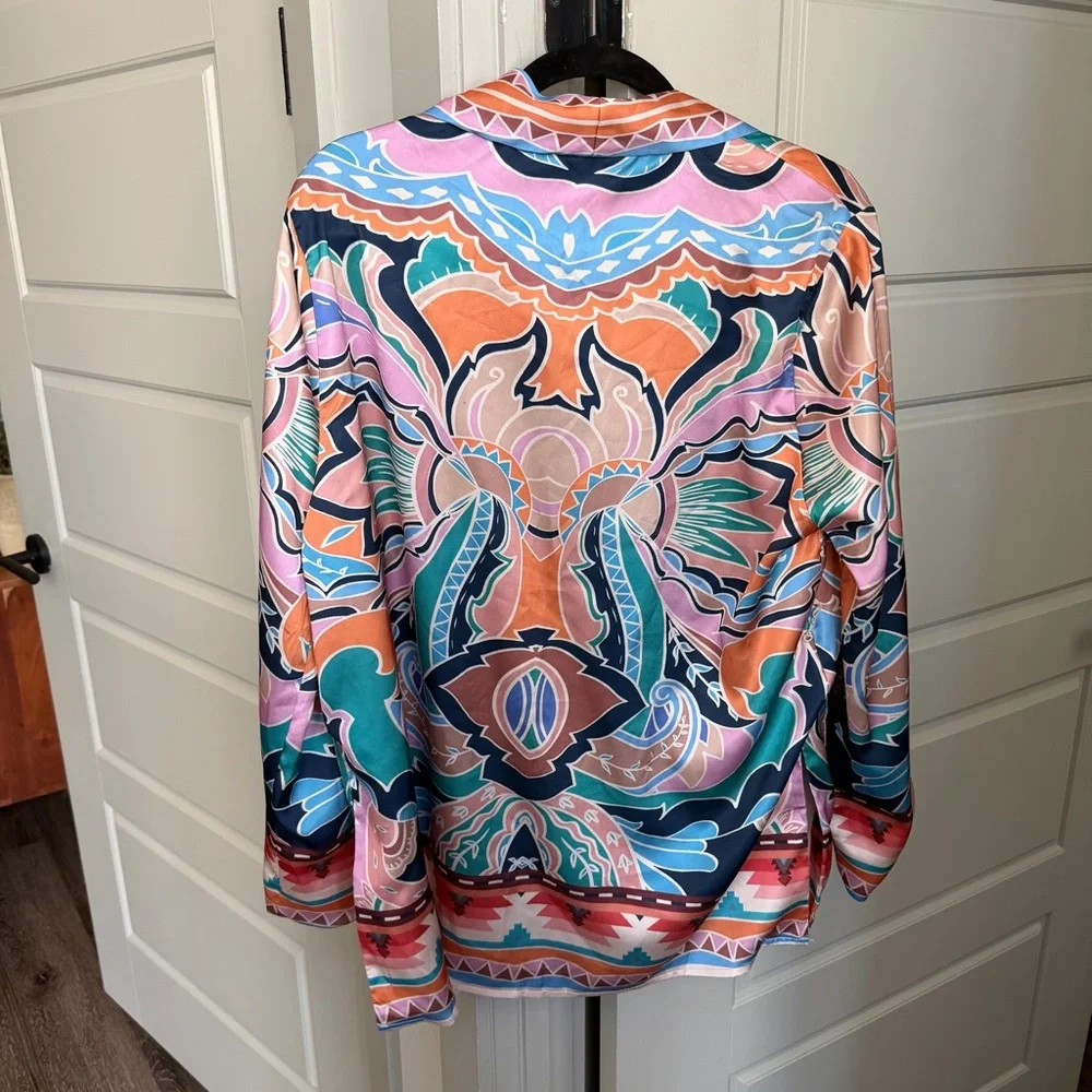 HUSH Colorful Patterned Kimono Jacket - Picture 3 of 13